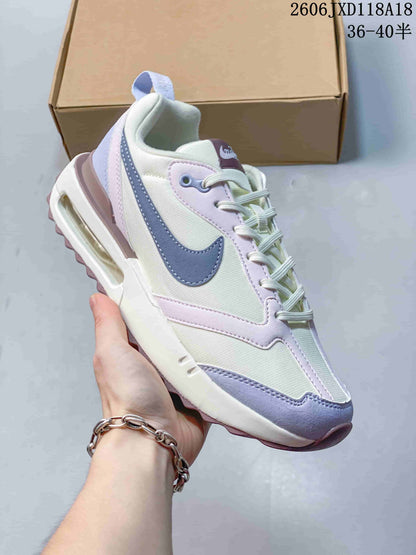 Nike Air Max Dawn Low-Top Sneakers in White and Lavender