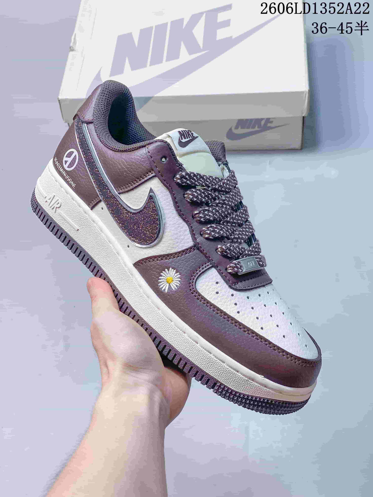 Nike Air Force 1 Low Daisy Swoosh Sneakers
