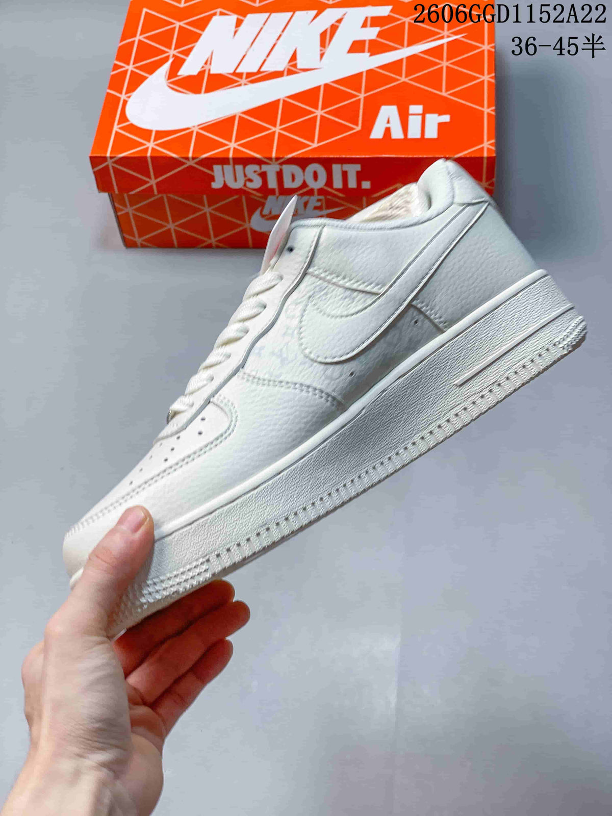 Nike Air Force 1 Low White Monogram Sneakers