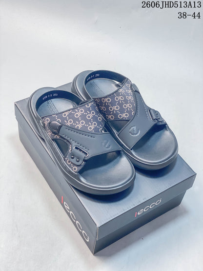 ECCO Sandals in Gray with Patterned Straps