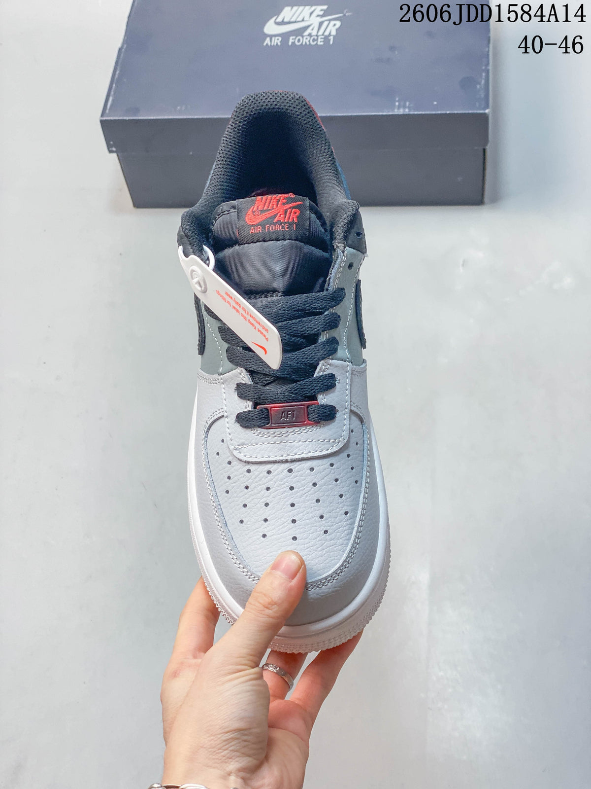 Nike Air Force 1 Low White Grey Red Sneakers JDD1584A14