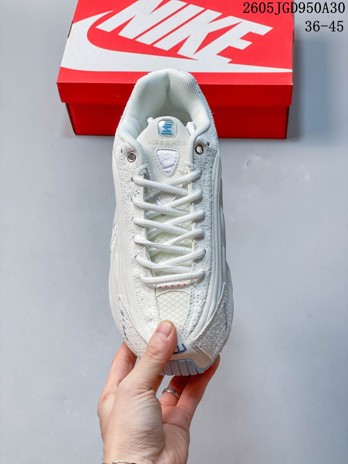 Nike Shox R4 Women's Sneakers White and Light Blue