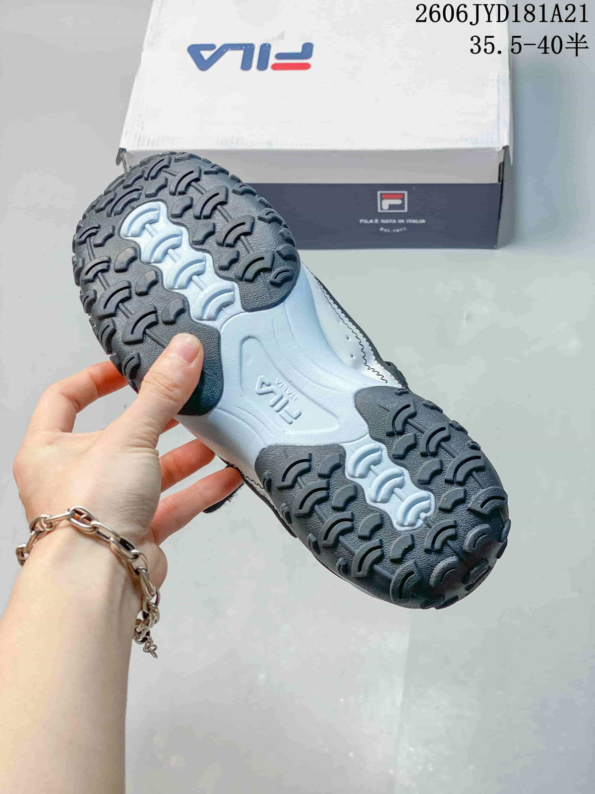 FILA Pebble Sandal in Light Blue and White