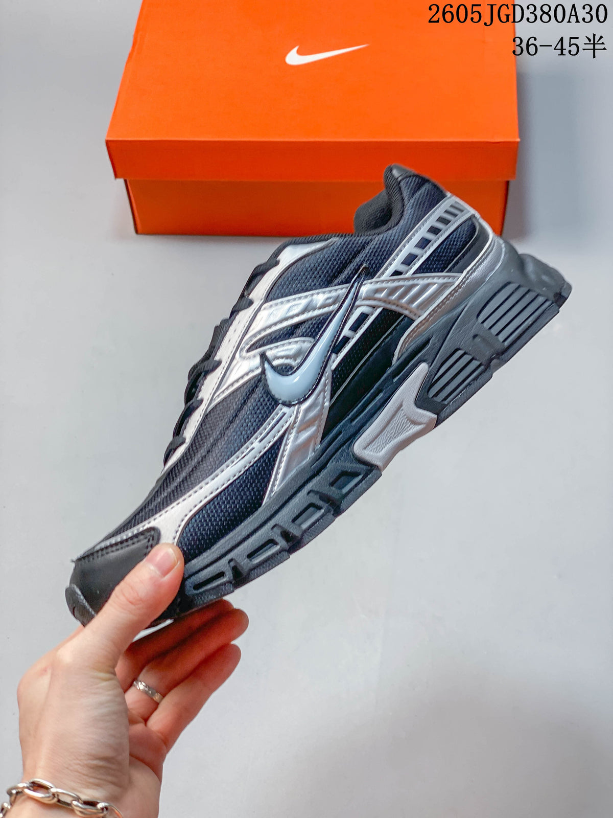 Nike Initiator Sneakers in Charcoal and Silver