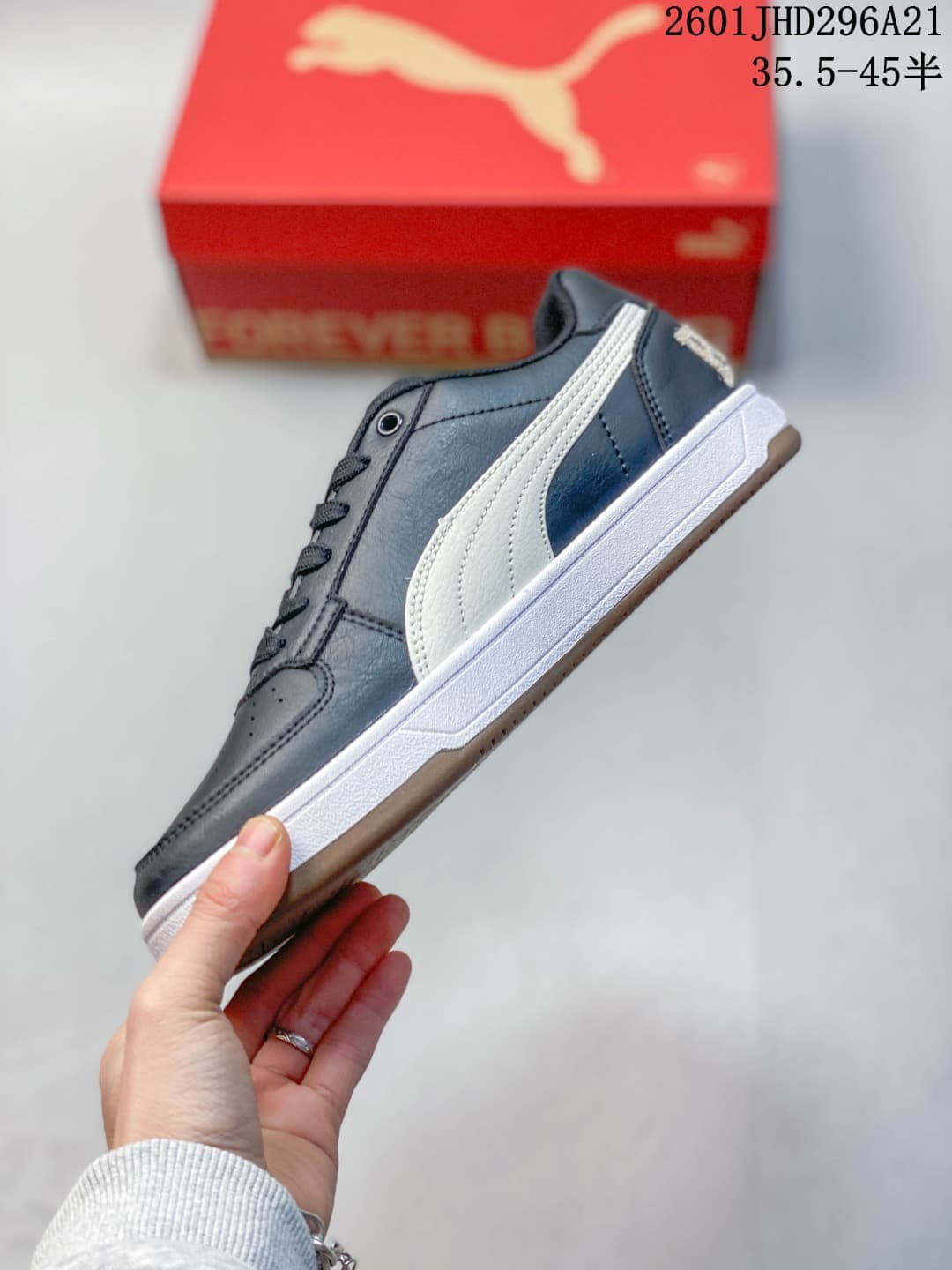 PUMA Caven 2.0 Retro Low-Top Sneakers, Navy and White