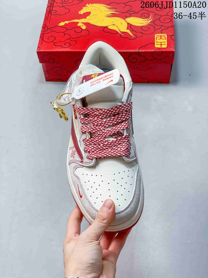Jordan Air Jordan 1 Low White and Red Sneakers