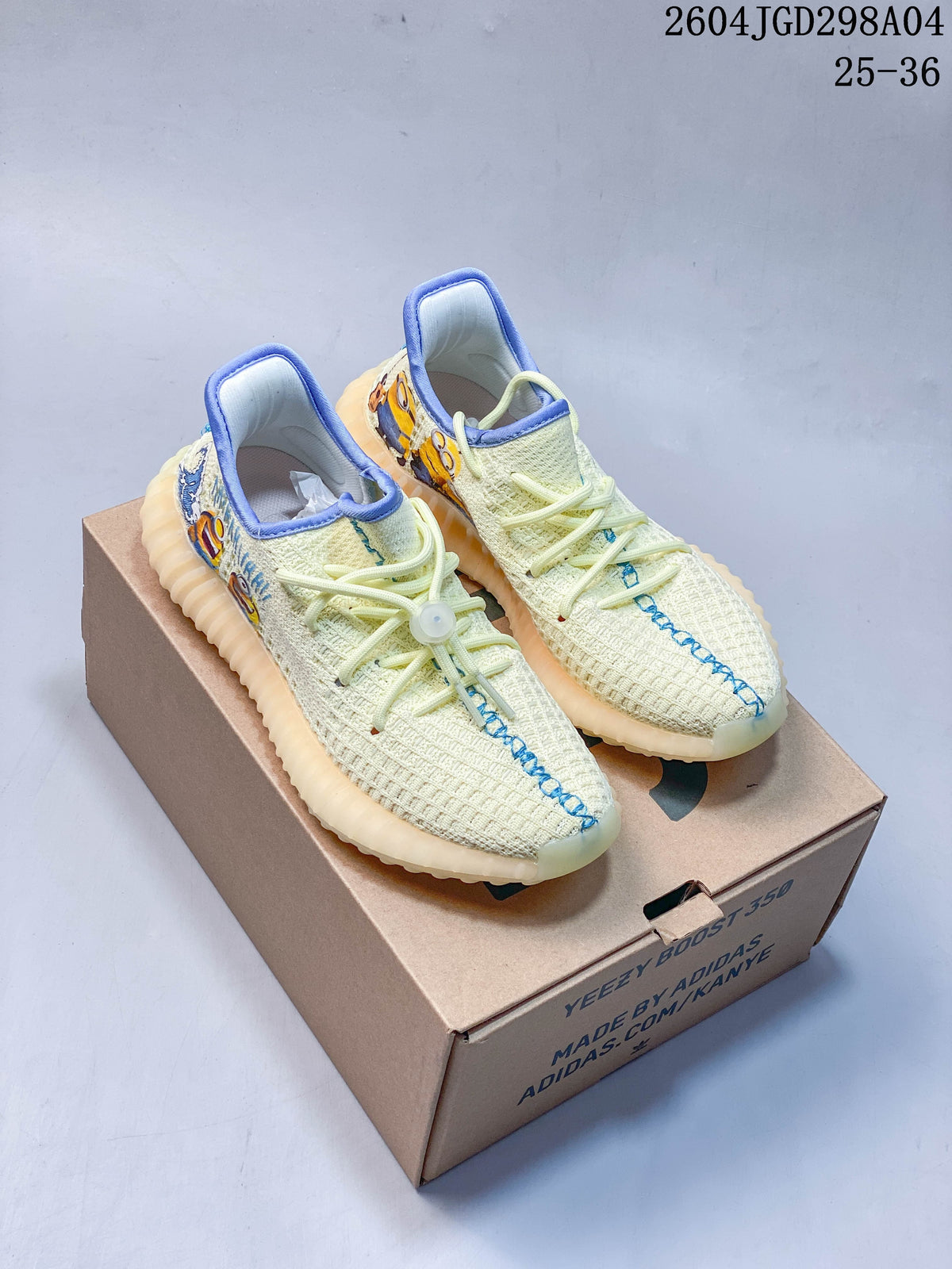 Adidas Yeezy 350 V2 Kids Sneakers with Graphic Details