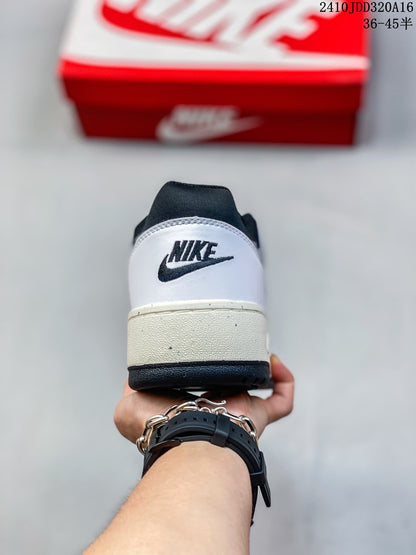 Nike Full Force Low Sneakers in White and Black