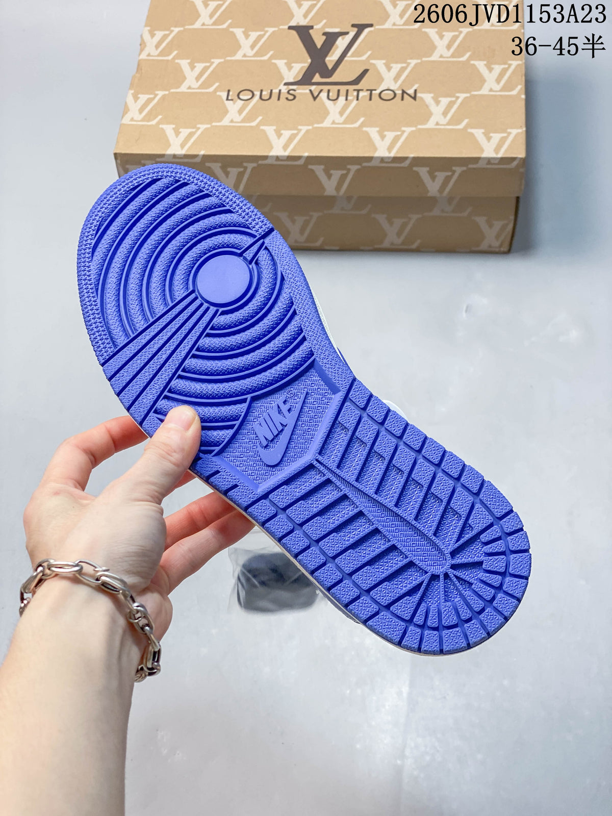 Air Jordan 1 Low Fragment x Travis Scott White Blue Sneakers