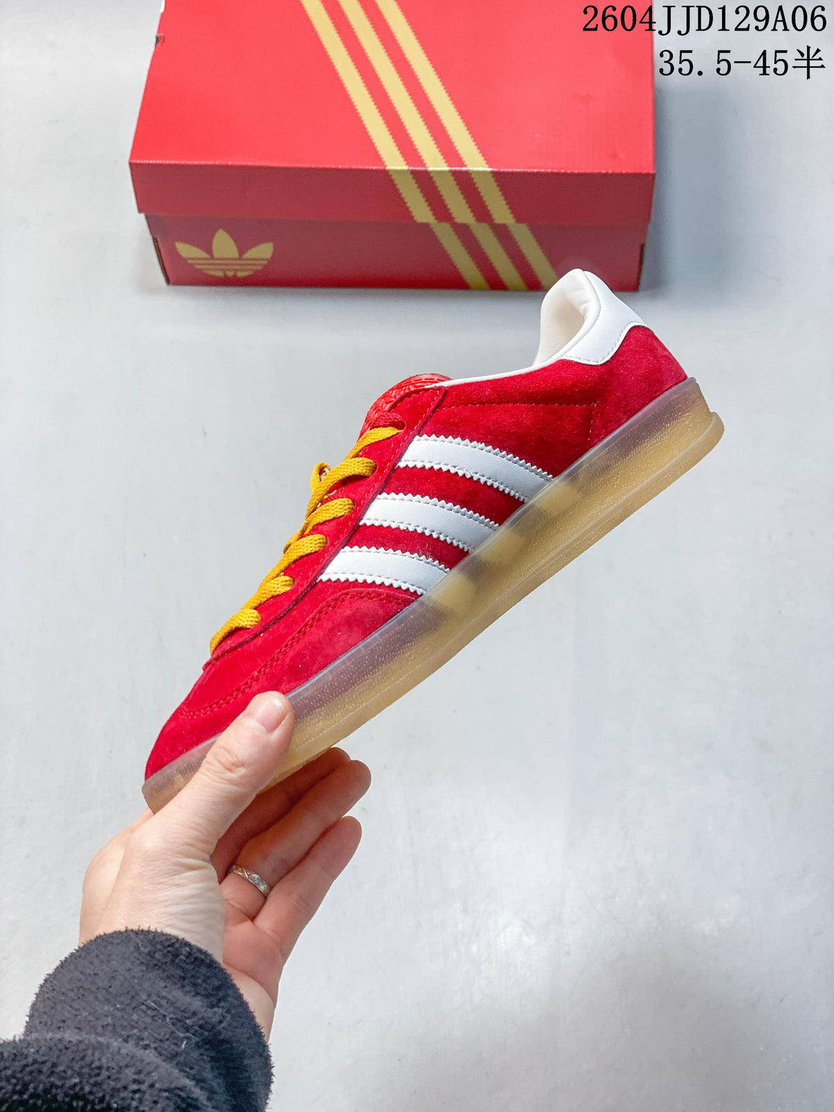 adidas Gazelle Low-Top Sneakers Red and White
