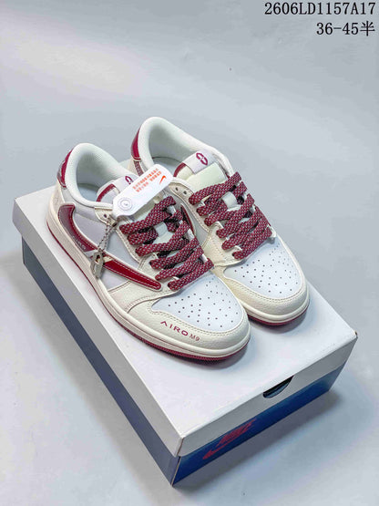 Jordan Air Jordan 1 Low White Multicolor Graphic Sneakers