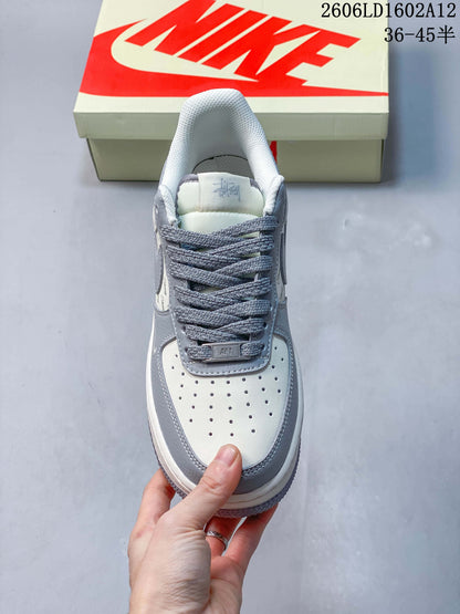 Nike Air Force 1 Low White and Grey Sneakers