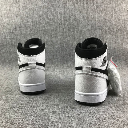 Rear view showing the black collar and white heel panels