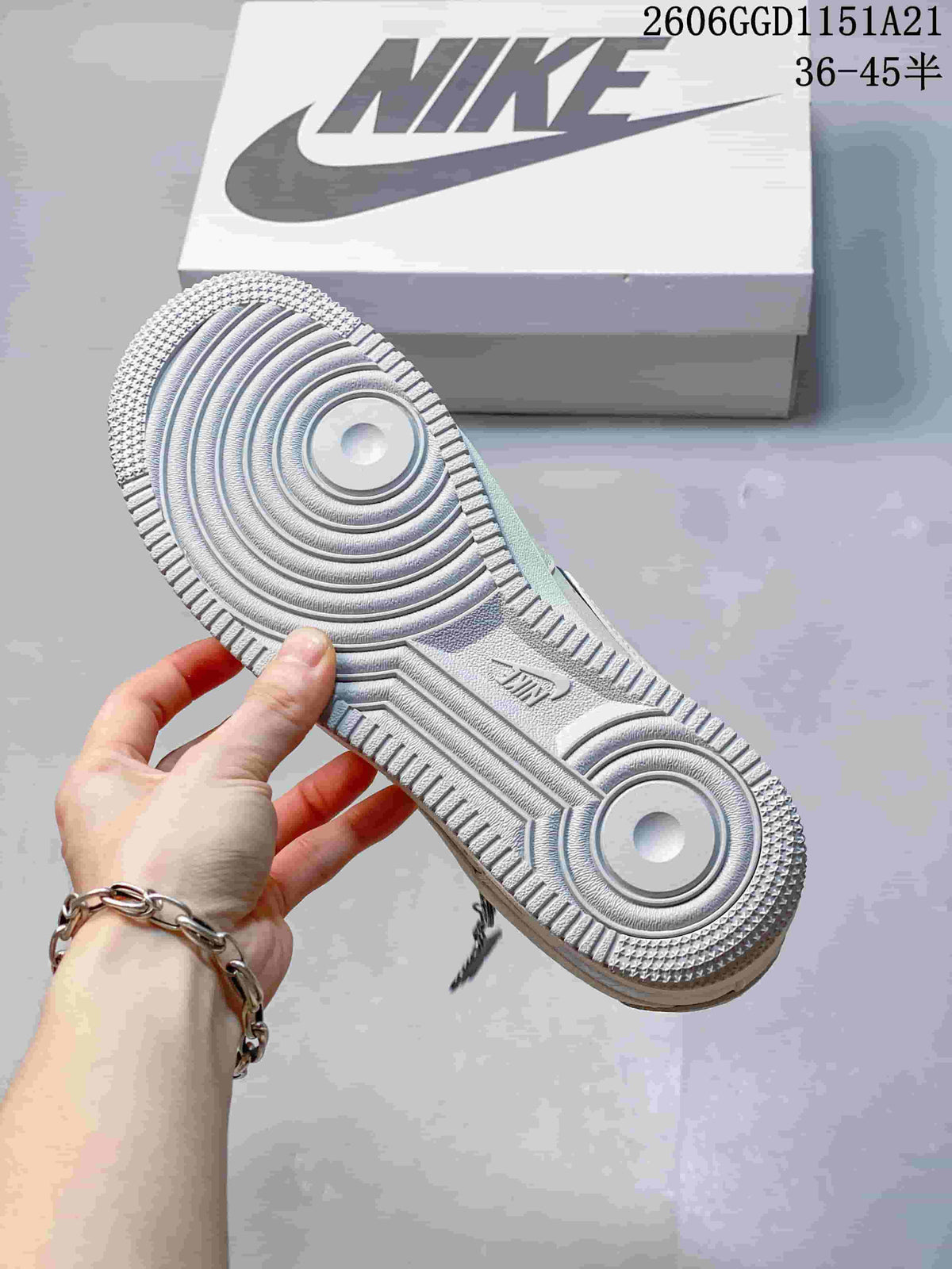 Nike Air Force 1 Low Sneakers, Cream and Ice Blue