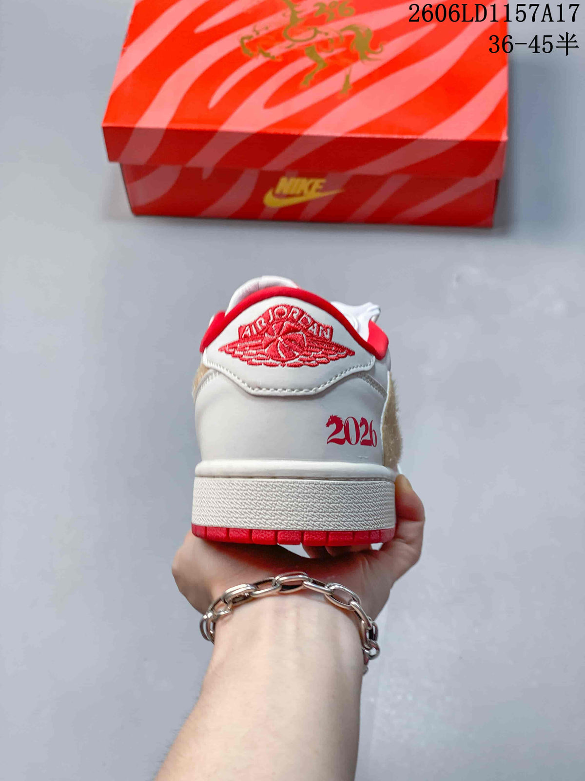 Jordan Air Jordan 1 Low Cream Red Sneakers