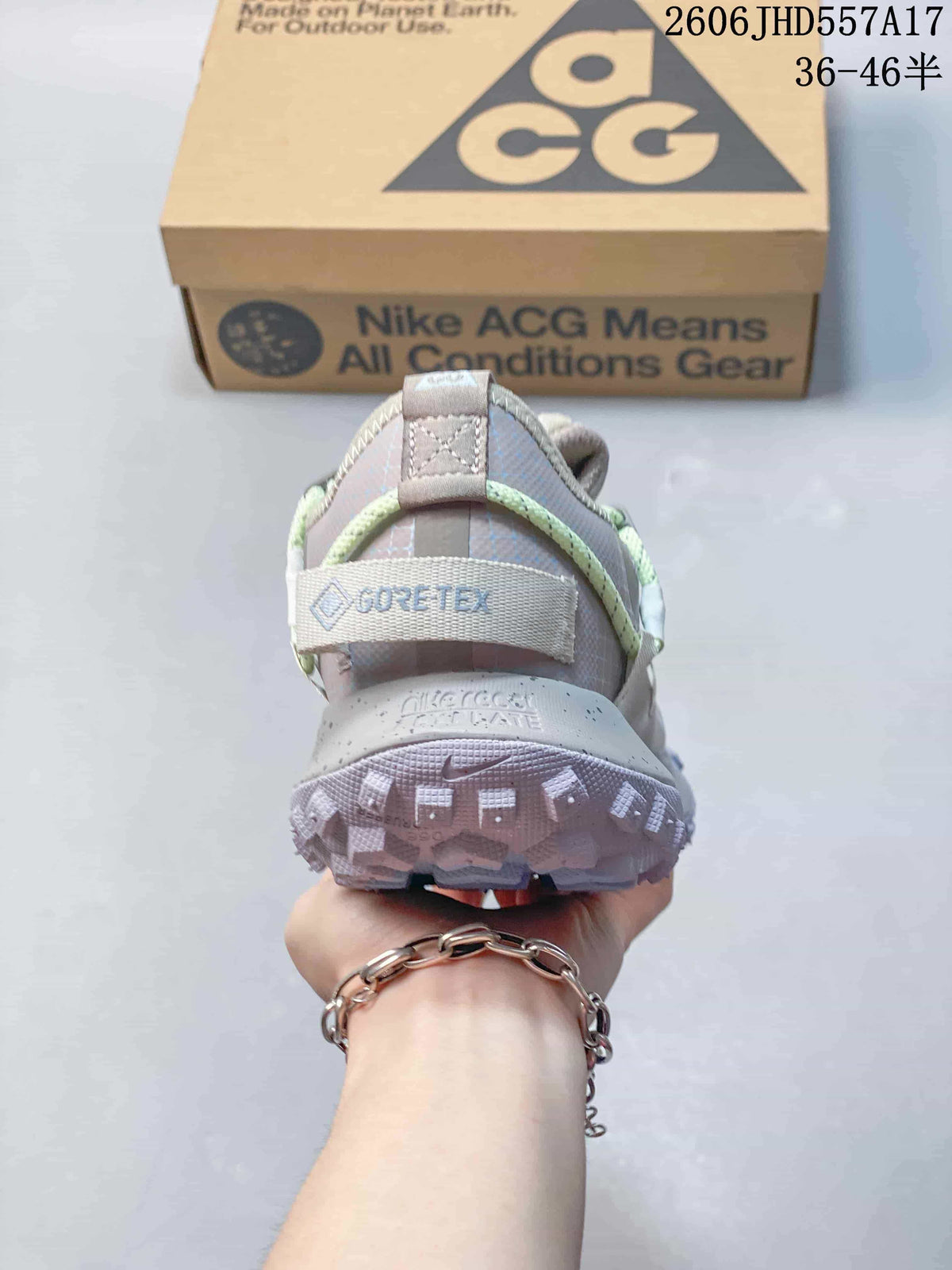 Nike ACG Mountain Fly Outdoor Sneakers, Gray and Mint