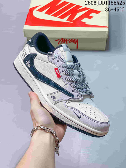 Jordan 1 Low OG SP Sneakers in White and Navy