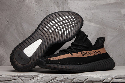 Yeezy Boost 350 V2 Black and Tan Sneakers