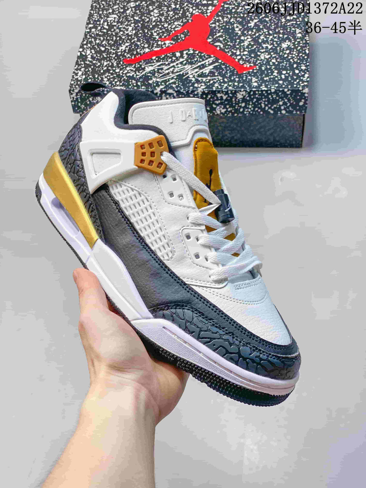 Jordan Spizike Low Sneakers White Navy Gold FQ1579-001