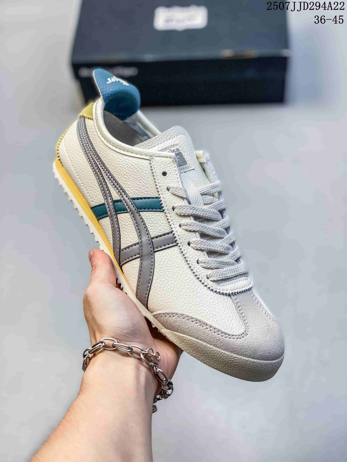Onitsuka Tiger Mexico 66 Deluxe Sneakers in Cream and Teal
