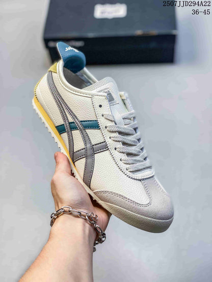 Onitsuka Tiger Mexico 66 Deluxe Sneakers in Cream and Teal