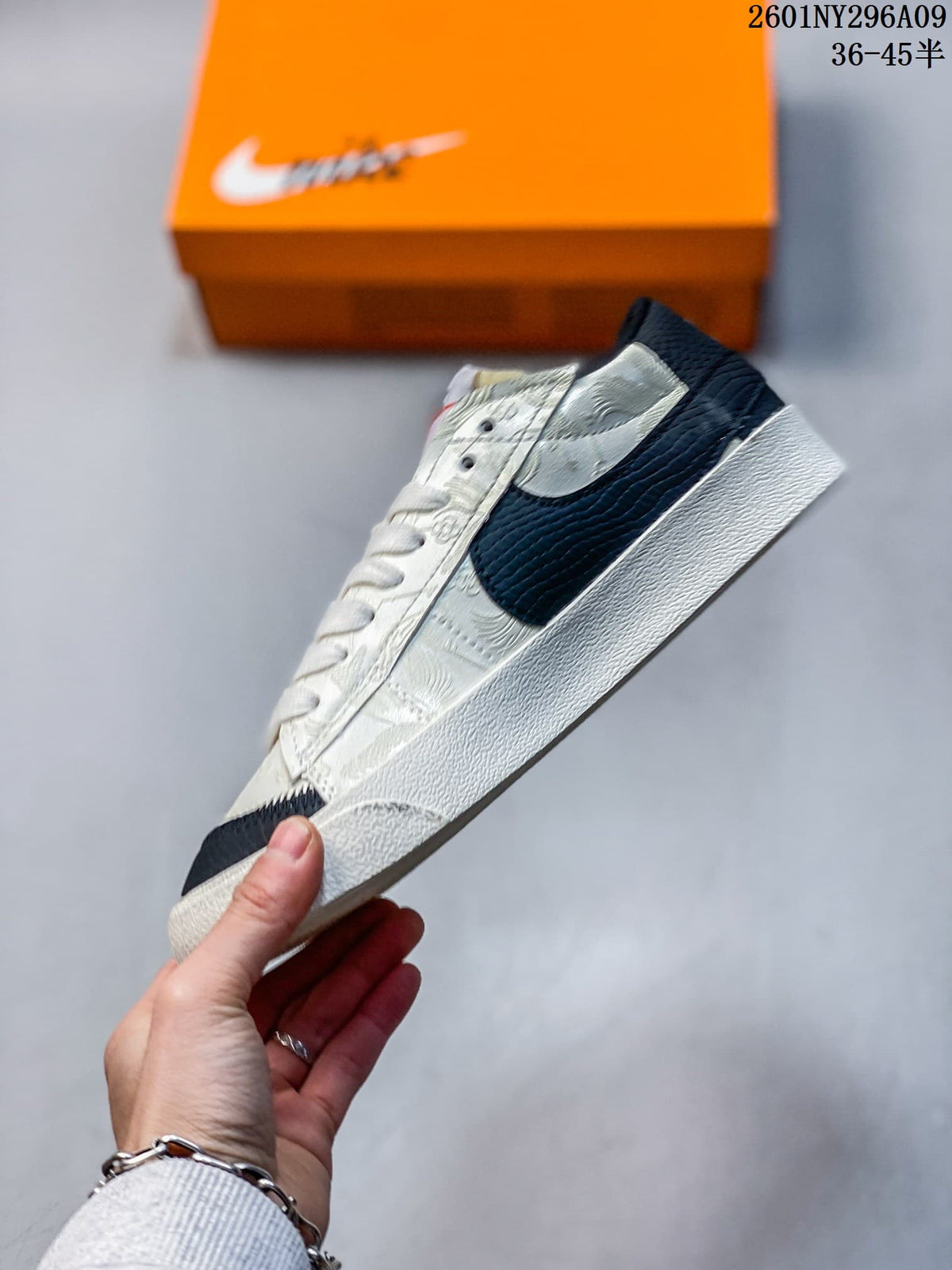 Nike Blazer Low '77 Jumbo Sneakers in Cream and Black