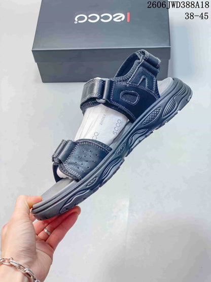 ECCO JWD388A18 Adjustable Strap Sandals in Navy and Gray