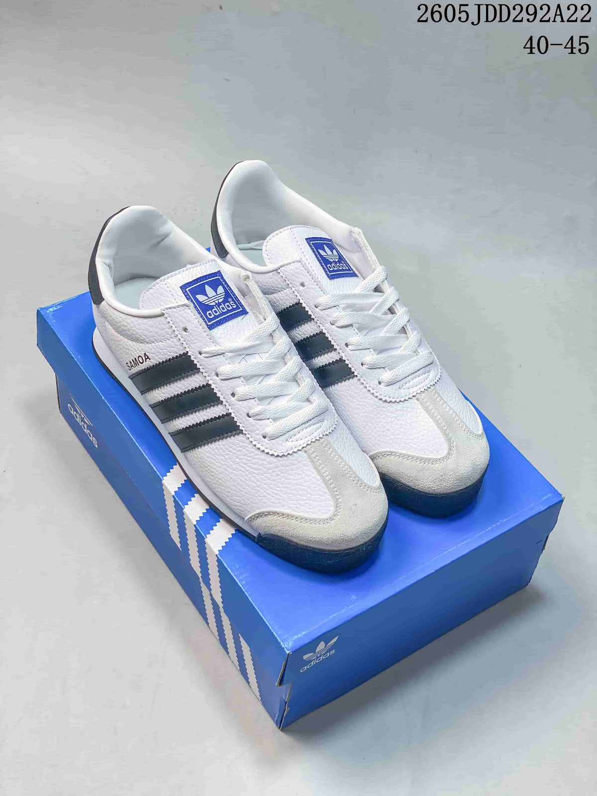 Adidas Samoa Low-Top Sneakers White and Black