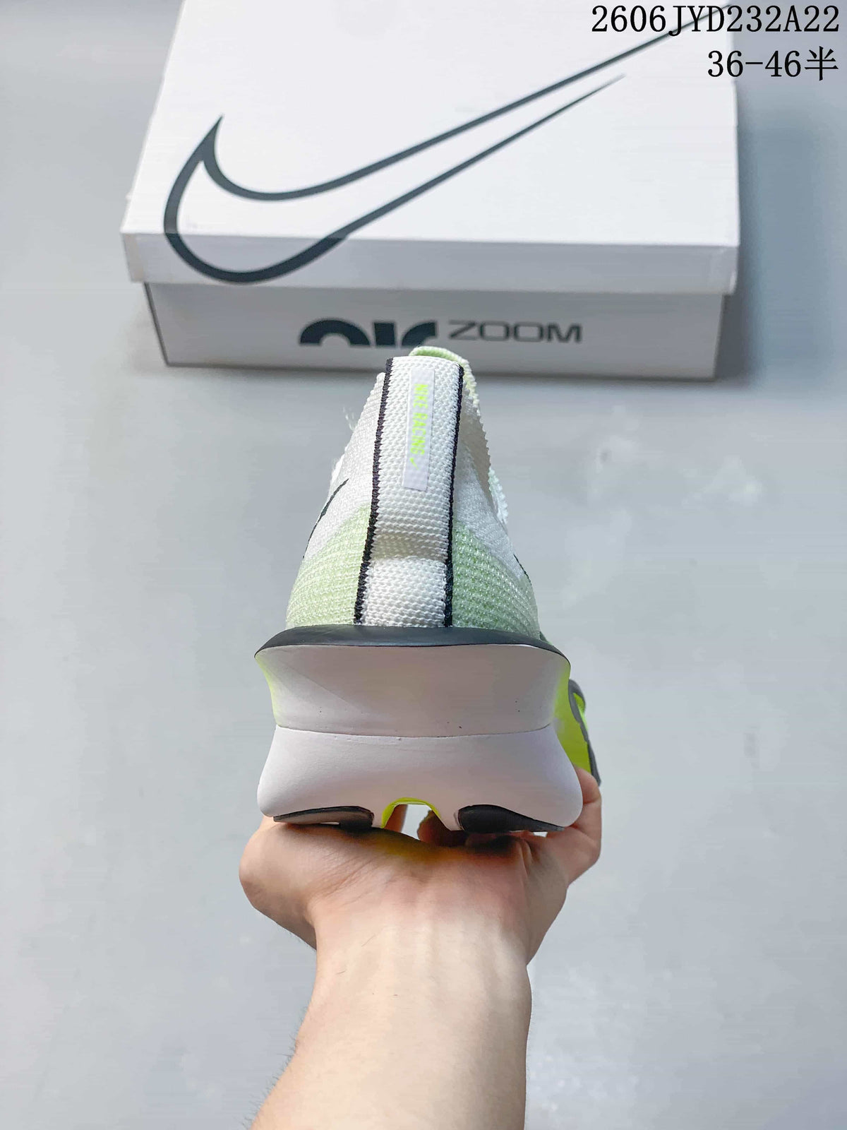 Nike Air Zoom Alphafly Next% 3 Running Shoes, White/Volt
