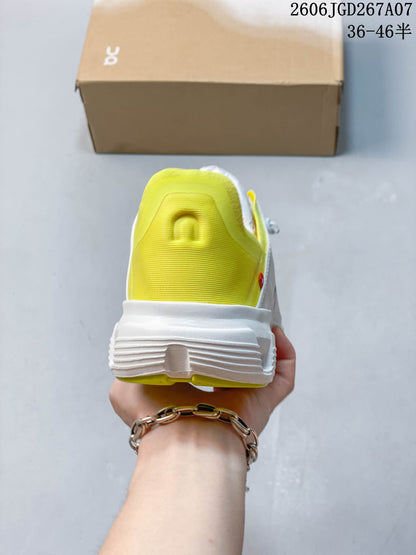 On Cloud 6 Coast Casual Sneakers White Yellow Orange