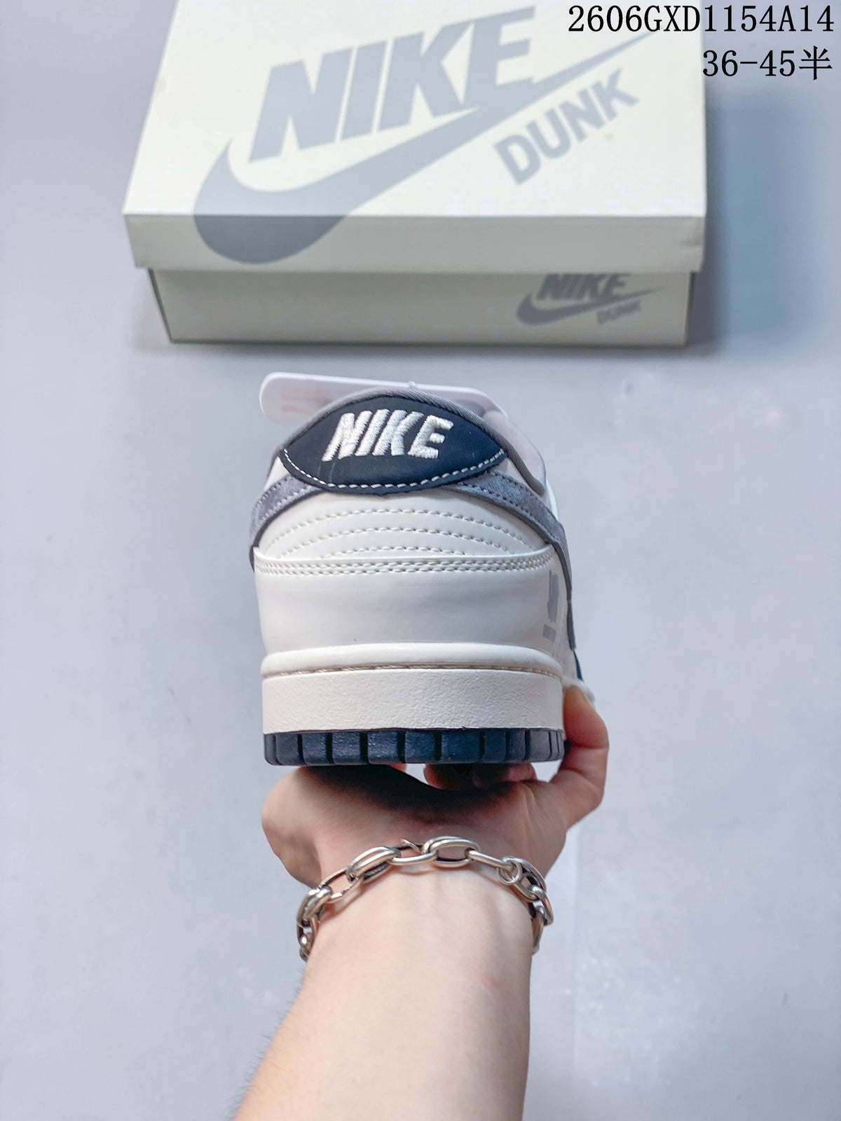 Nike Dunk Low UNDEFEATED-Style Navy Paisley Sneakers