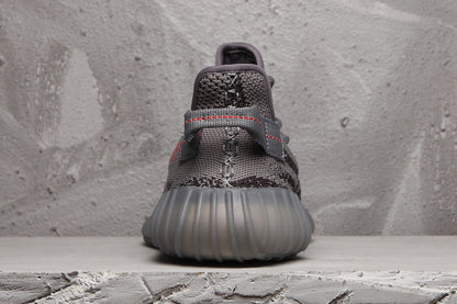 Yeezy 350 V2 Black and Gray Zebra Sneakers