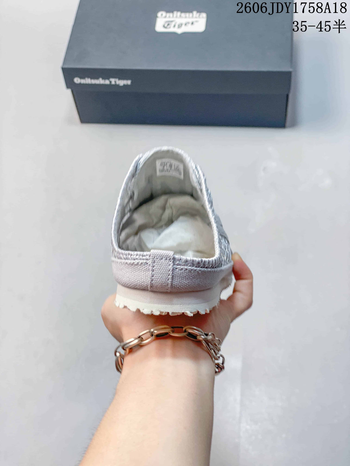 Onitsuka Tiger Mexico 66 Sabot Slip-On Sneakers, Silver