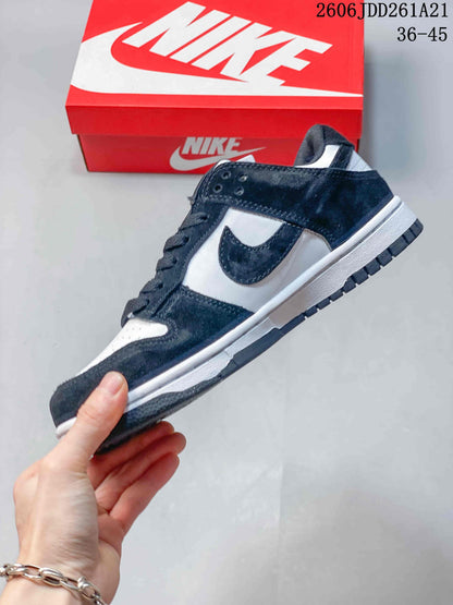 Nike Dunk Low Sneakers in Navy and White