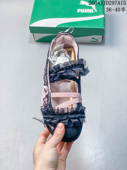 Puma Speedcat Ballet Flat in Black and Pink
