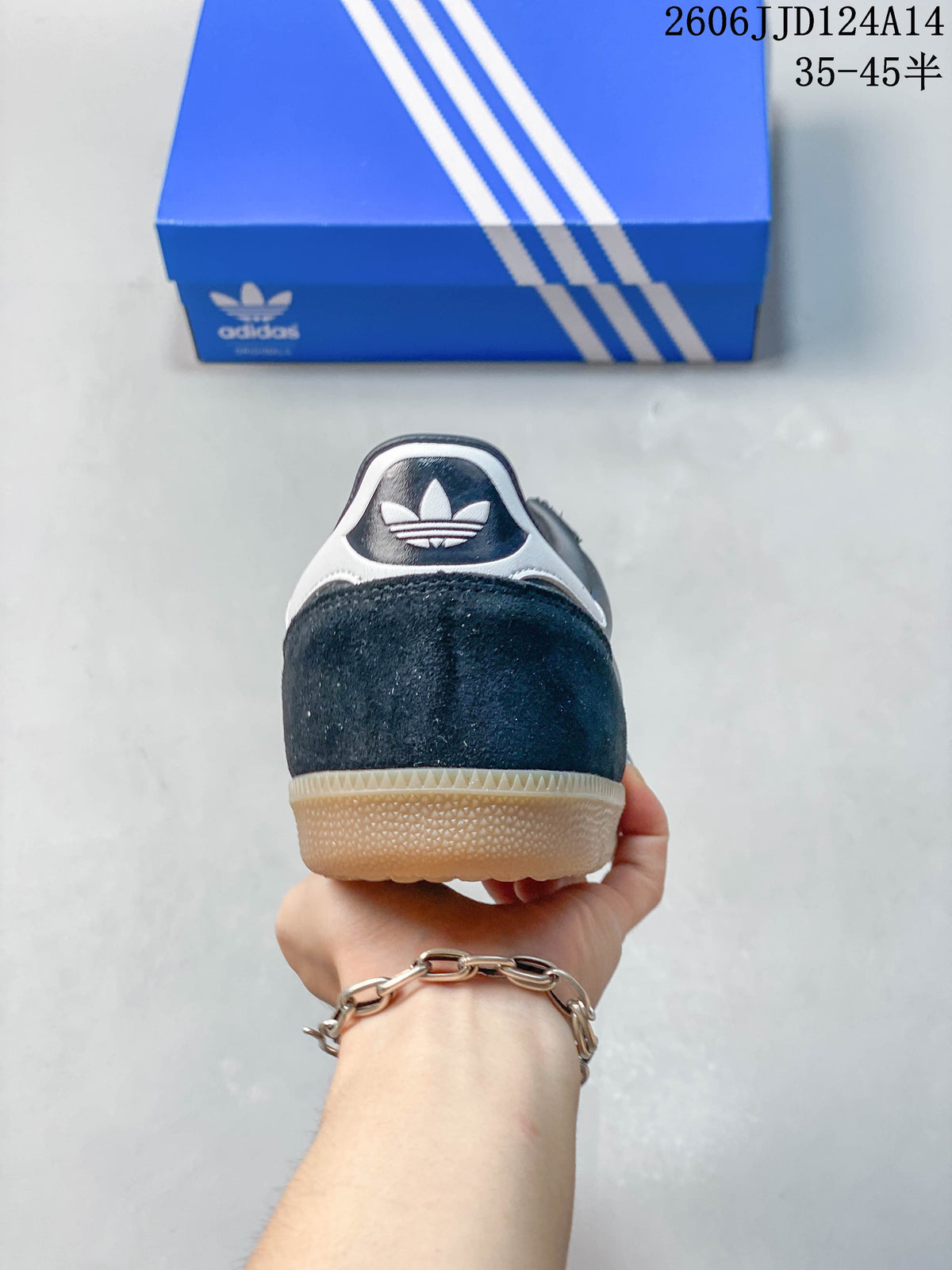 adidas Samba JP Classic Sneakers in Dark Blue and White JQ9056