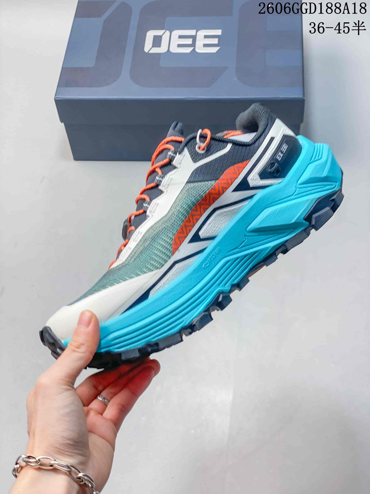 Kailas FUGA EX330 2 Trail Running Shoes, Teal/Orange