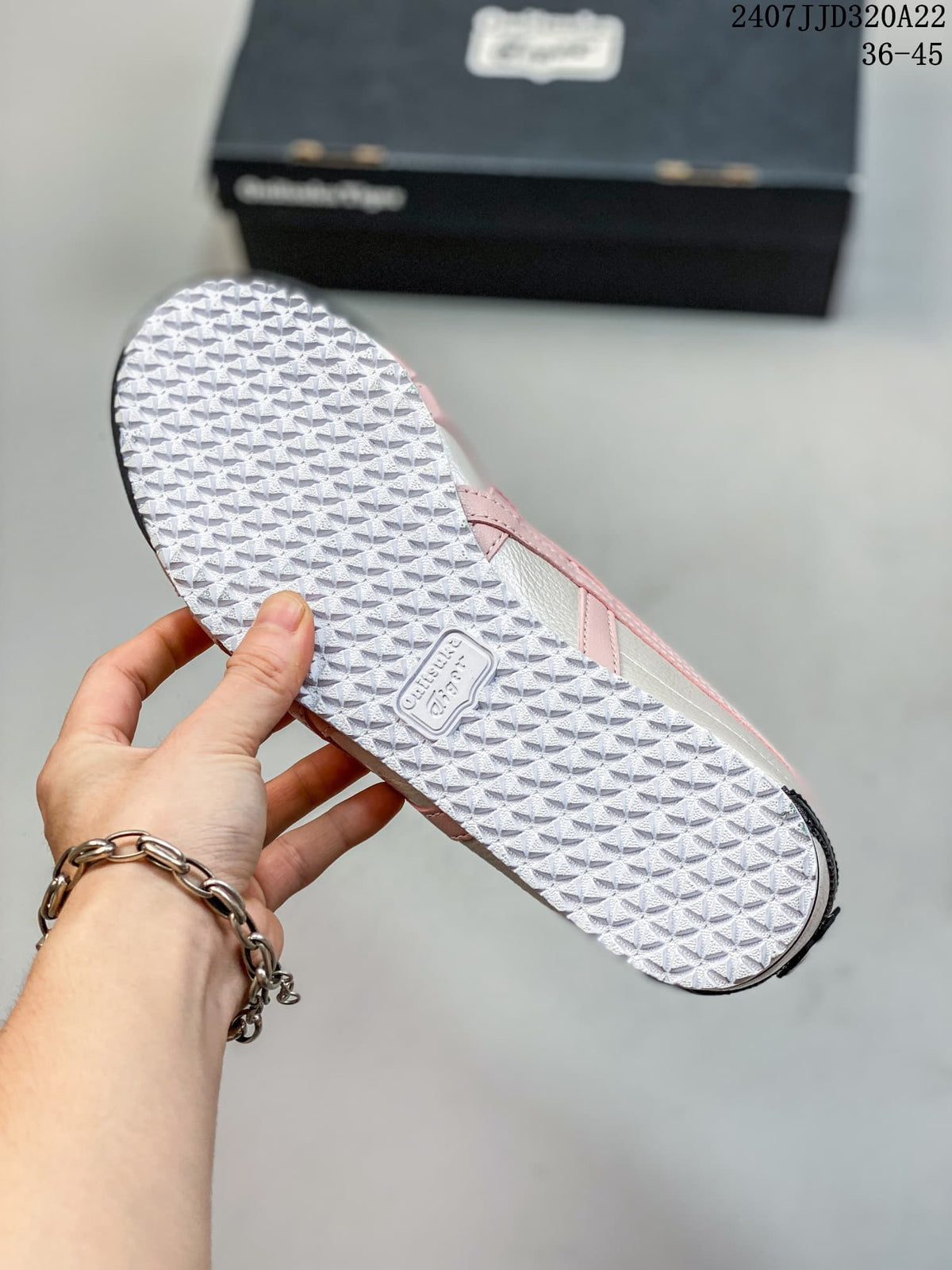 Onitsuka Tiger DL408-0490 Silver and Pink Sneakers