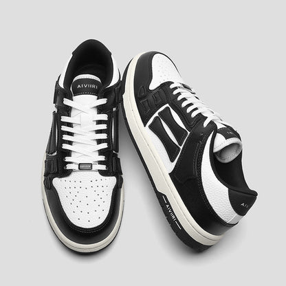 Aiviri Black and White Low-Top Sneakers FS003-004