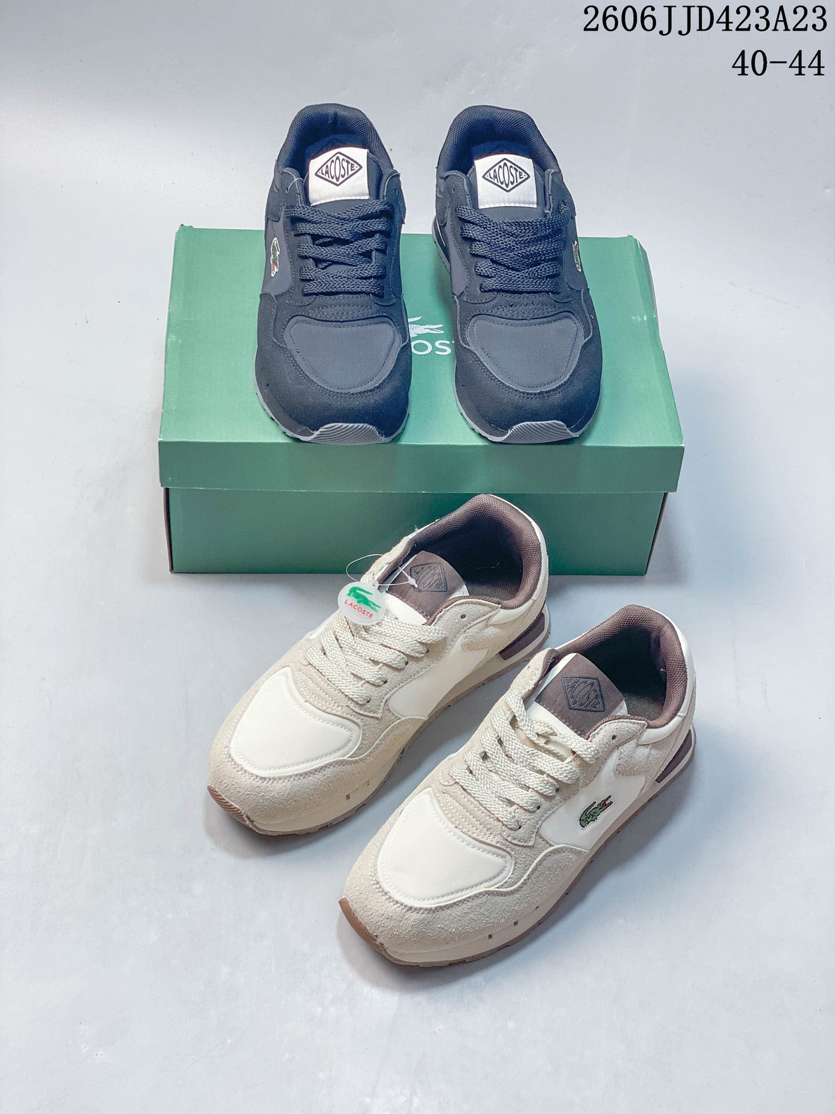 Lacoste JJD423A23 Casual Sneakers, Navy and Cream