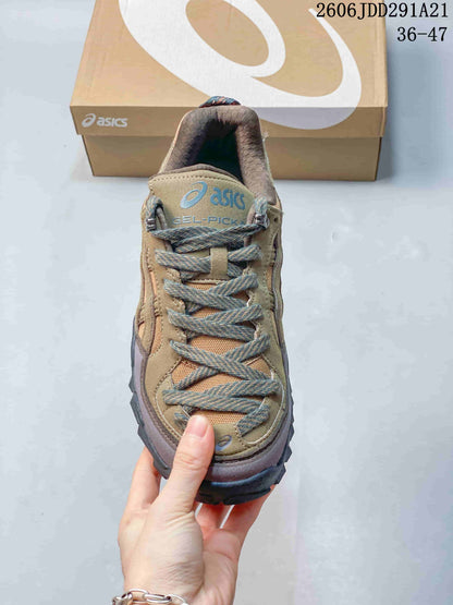 ASICS GEL-PICKAX Trail Sneakers in Olive and Rust
