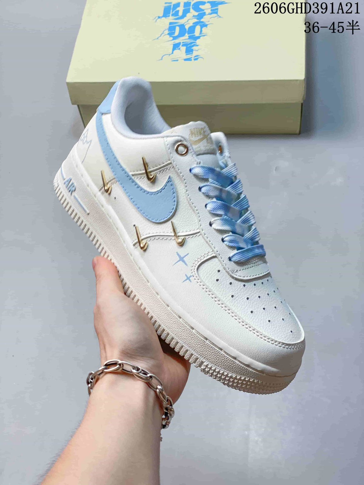 Nike Air Force 1 Low New Year White and Blue Sneakers