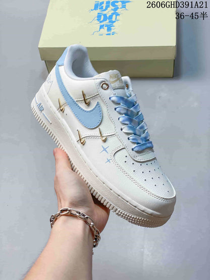 Nike Air Force 1 Low New Year White and Blue Sneakers