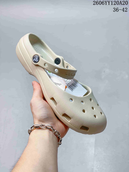 Crocs Classic Clog in Cream with Textured Geometric Upper