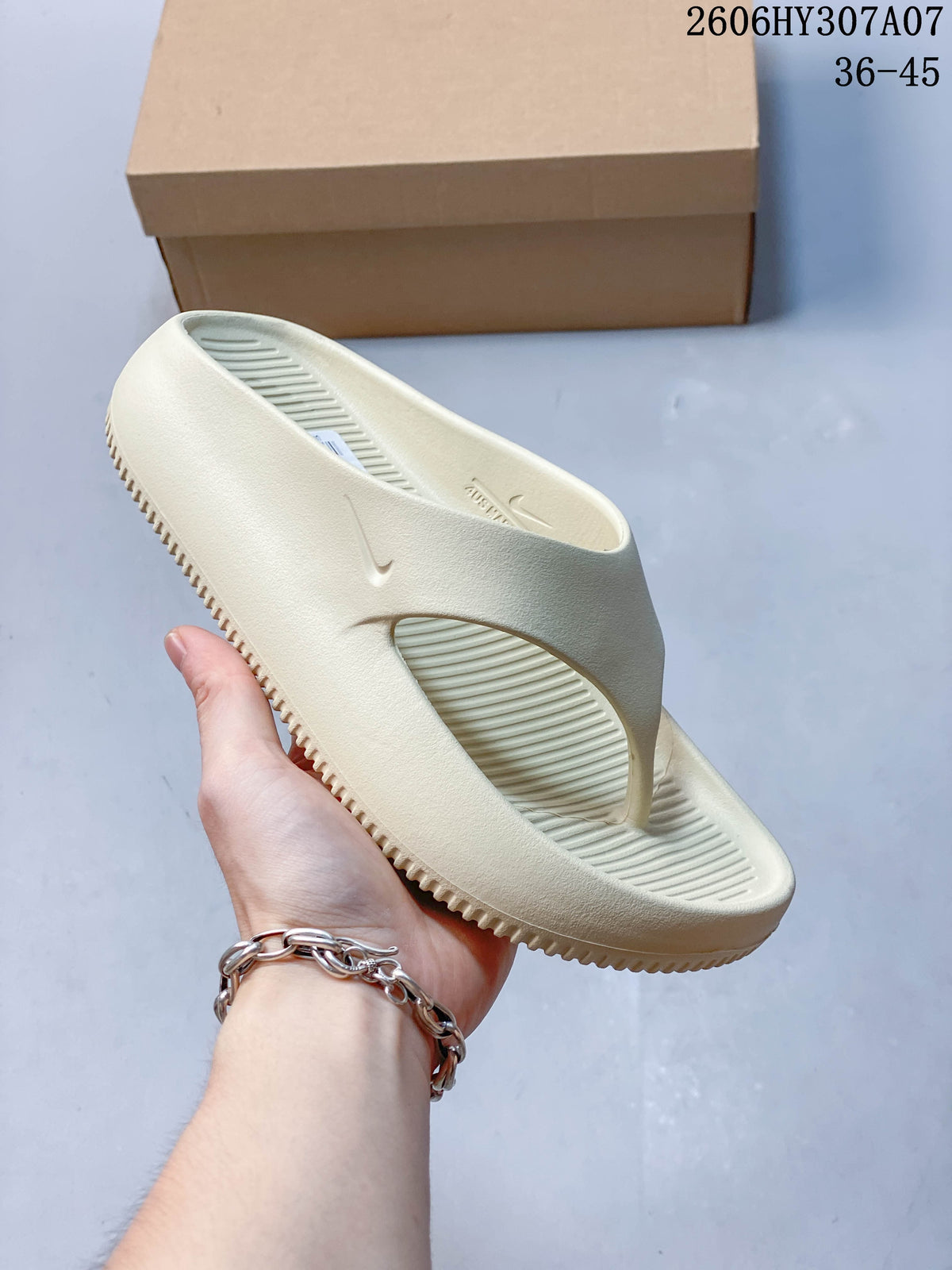 Nike Calm Slide Thong Sandals in Cream