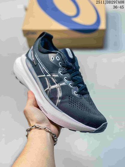 ASICS GEL-KAYANO Running Shoes in Navy and White
