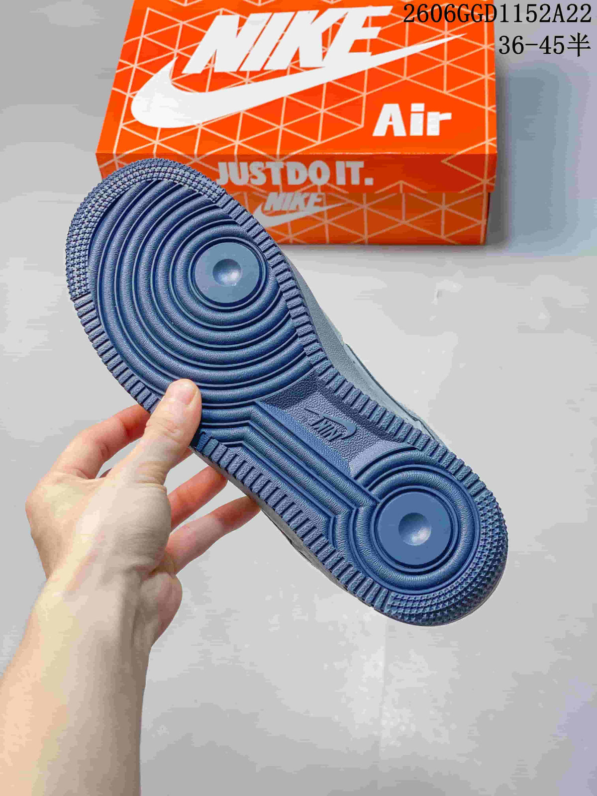 Nike Air Force 1 Low Grey Patterned Swoosh Sneakers