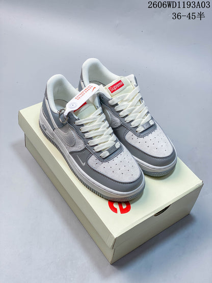 Nike Air Force 1 '07 Low Grey and White Sneakers