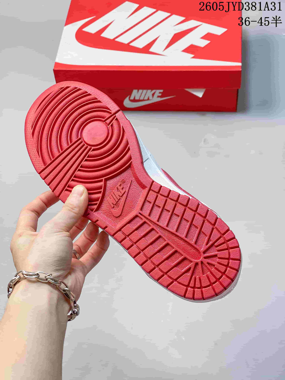 Nike Big Nike Low Lux White and Red Sneakers
