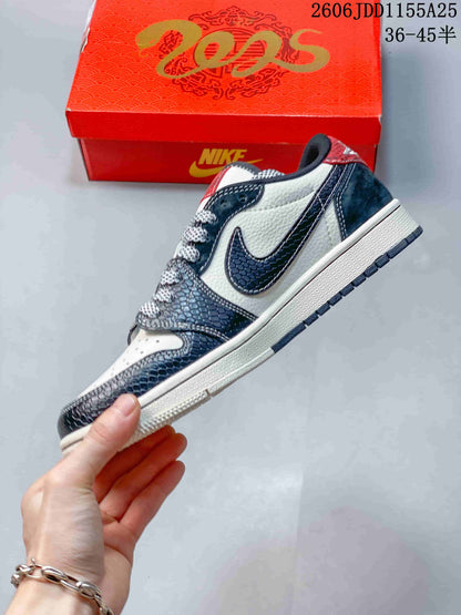 Jordan 1 Low OG SP White and Navy Sneakers
